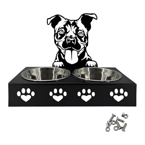 FewNvWa Erhöhter für Katzen Und Hunde, Futter Und Wasserschale für Haustiere, A von FewNvWa