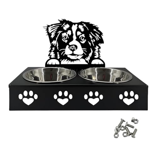 FewNvWa Erhöhter für Katzen Und Hunde, Futter Und Wasserschale für Haustiere, E von FewNvWa