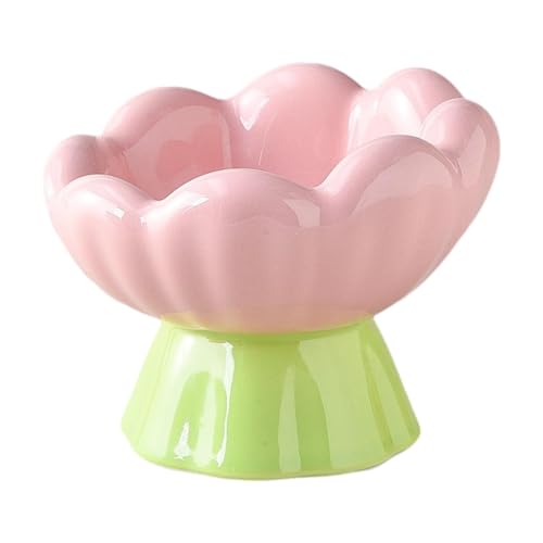FewNvWa Futternapf in Blumenform, geneigtes Design für die Fütterung von kleinen und mittelgroßen Tieren, Hohe Schüssel FewNvWa Futternapf in Blumenform, geneigtes Design für die Fütterung von kleinen und mittelgroßen Tieren, Hohe Schüssel von FewNvWa