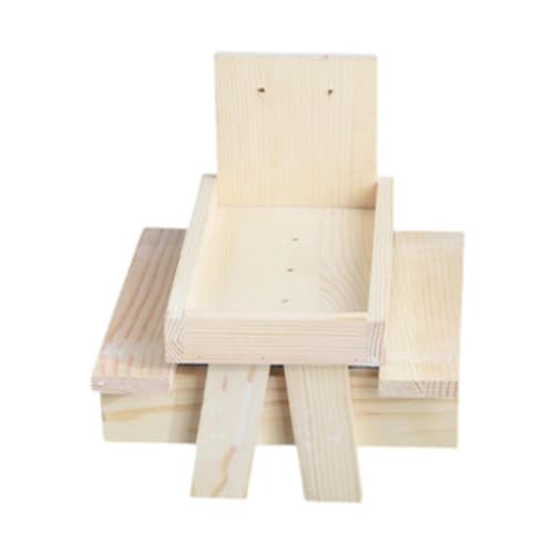 FewNvWa Futtertisch für Eichhörnchen mit Holz Vogelhaus Und Futterbehälter für Vögel Im Garten, Holz von FewNvWa
