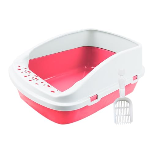 FewNvWa Große Katzen Toilette mit Transparentem Deckel, Leicht zu Reinigen, ROSA FewNvWa Große Katzen Toilette mit Transparentem Deckel, Leicht zu Reinigen, ROSA von FewNvWa