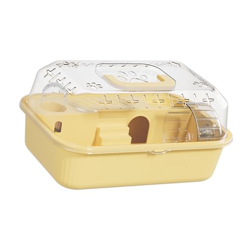 FewNvWa Hamster Transportbehälter für Kleine Tiere, Tragbare Käfige für Meerschweinchen Und Ratten, Gelb FewNvWa Hamster Transportbehälter für Kleine Tiere, Tragbare Käfige für Meerschweinchen Und Ratten, Gelb von FewNvWa