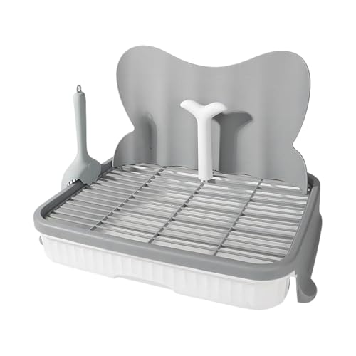 FewNvWa Hundetoilette, Haustier Trainingstoilettentablett, Sauber Halten, Tragbar, Leicht zu Reinigen, mit Pfosten für Kaninchen, Häschen, Welpen, Outdoor, Grau FewNvWa Hundetoilette, Haustier Trainingstoilettentablett, Sauber Halten, Tragbar, Leicht zu Reinigen, mit Pfosten für Kaninchen, Häschen, Welpen, Outdoor, Grau von FewNvWa
