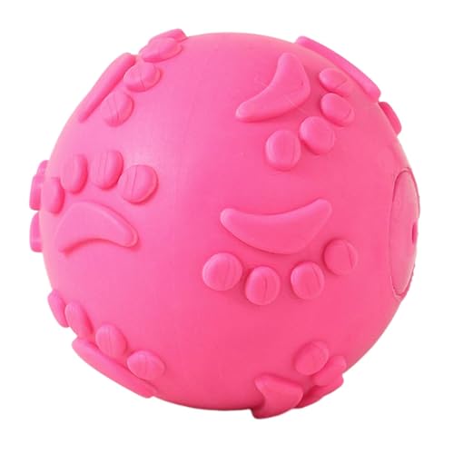 FewNvWa Interaktiver Hundeball, Kauspielzeug für Hunde, Quietschball für Alle Rassen, Rosenrot FewNvWa Interaktiver Hundeball, Kauspielzeug für Hunde, Quietschball für Alle Rassen, Rosenrot von FewNvWa