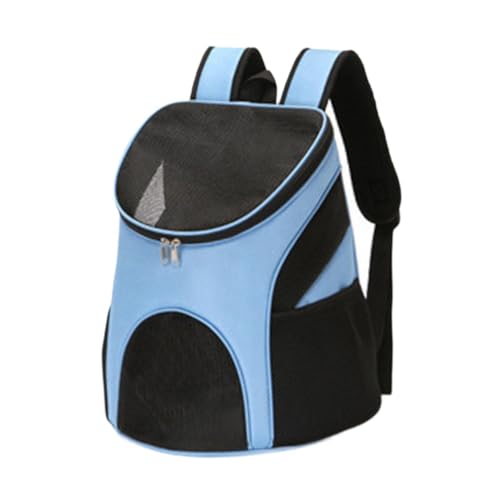 FewNvWa Katzen Rucksackträger für Kleine Haustiere, Tragbare Katzentasche für Camping Und Spaziergänge, Hellblau von FewNvWa