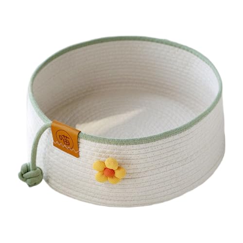 FewNvWa Katzenbett, Baumwollseil, Handgewebtes Schlafhaus, Leicht zu Reinigen, Universell Waschbar, Niedlicher Stil, Runder Schlafkorb für Hauskatzen, 50 cm X 14 cm FewNvWa Katzenbett, Baumwollseil, Handgewebtes Schlafhaus, Leicht zu Reinigen, Universell Waschbar, Niedlicher Stil, Runder Schlafkorb für Hauskatzen, 50 cm X 14 cm von FewNvWa