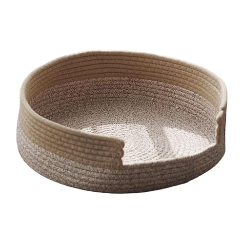 FewNvWa Katzenbett Korb für Kätzchen mit Kratzmöglichkeiten Und Tragbarem Design, Braun Grau FewNvWa Katzenbett Korb für Kätzchen mit Kratzmöglichkeiten Und Tragbarem Design, Braun Grau von FewNvWa