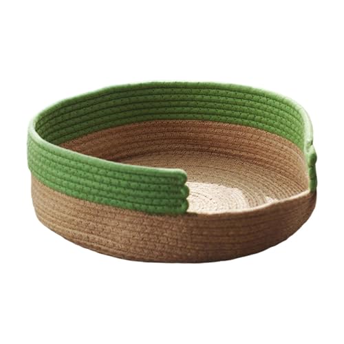 FewNvWa Katzenbett Korb für Kätzchen mit Kratzmöglichkeiten Und Tragbarem Design, Grün Braun FewNvWa Katzenbett Korb für Kätzchen mit Kratzmöglichkeiten Und Tragbarem Design, Grün Braun von FewNvWa