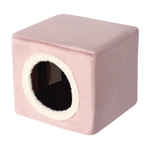 FewNvWa Katzenbett für Hauskatzen, Katzenhaus, überdachtes Katzenbett, Höhle, Haustier-Eigentumswohnung zum Schlafen von Kätzchen, ROSA FewNvWa Katzenbett für Hauskatzen, Katzenhaus, überdachtes Katzenbett, Höhle, Haustier-Eigentumswohnung zum Schlafen von Kätzchen, ROSA von FewNvWa