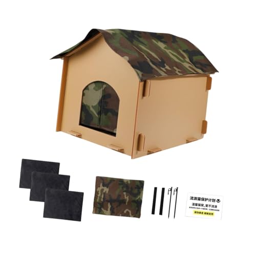 FewNvWa Katzenhaus für den Außenbereich, isoliertes Modell mit Unterlage, klappbares Versteck für Streunerkatzen, M FewNvWa Katzenhaus für den Außenbereich, isoliertes Modell mit Unterlage, klappbares Versteck für Streunerkatzen, M von FewNvWa