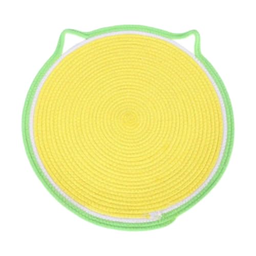 FewNvWa Katzenkratzmatte für Kätzchen, Spielmatte für Boden, Schutz für Möbel, Gelb Grün von FewNvWa