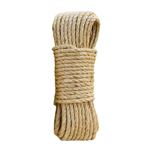 FewNvWa Katzenkratzpost Sisal Seil, DIY Handwerk für Katzen, Holzfarbe von FewNvWa