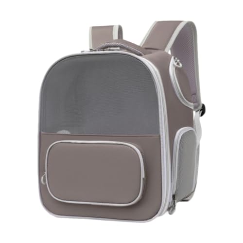 FewNvWa Katzenrucksack für Kleine Haustiere, Trage Rucksack mit Netzmaterial für Ausflüge, Dunkelbraun FewNvWa Katzenrucksack für Kleine Haustiere, Trage Rucksack mit Netzmaterial für Ausflüge, Dunkelbraun von FewNvWa