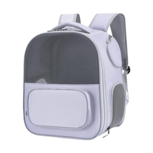 FewNvWa Katzenrucksack für Kleine Haustiere, Trage Rucksack mit Netzmaterial für Ausflüge, Hellgrau FewNvWa Katzenrucksack für Kleine Haustiere, Trage Rucksack mit Netzmaterial für Ausflüge, Hellgrau von FewNvWa
