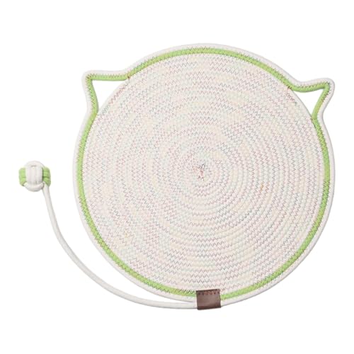 FewNvWa Katzenspielzeug Kratzmatte für Katzen mit Interaktiver Spielkugel Und Kratzpolster, Grüner Rand FewNvWa Katzenspielzeug Kratzmatte für Katzen mit Interaktiver Spielkugel Und Kratzpolster, Grüner Rand von FewNvWa