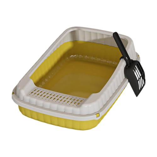 FewNvWa Katzenstrauderkasten Katzen Toilette Haustier Müllschal, Gelb FewNvWa Katzenstrauderkasten Katzen Toilette Haustier Müllschal, Gelb von FewNvWa