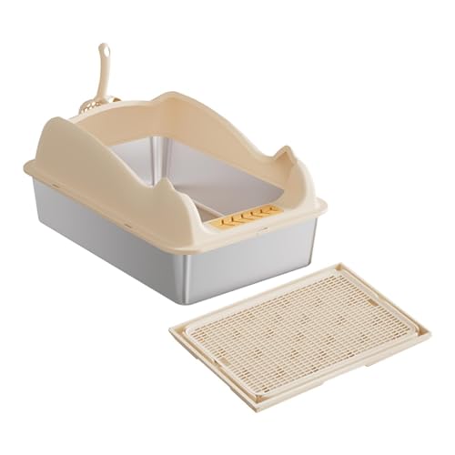 FewNvWa Katzentoilette für Haustiere, tragbarer Sandkasten für Katzen, Khaki mit Matte FewNvWa Katzentoilette für Haustiere, tragbarer Sandkasten für Katzen, Khaki mit Matte von FewNvWa