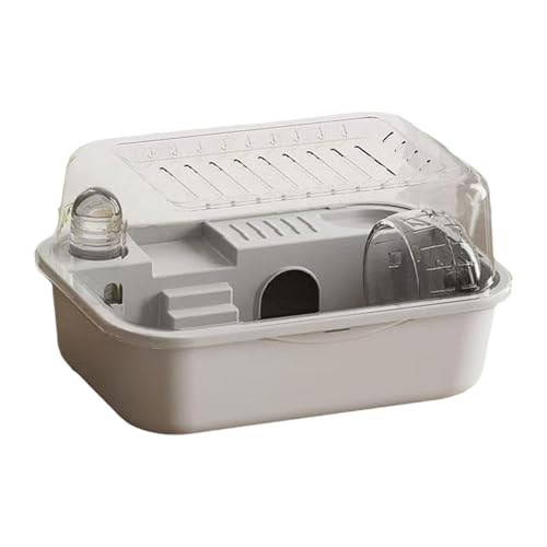 FewNvWa Kleintierkäfig mit offenem Dach ideal für Mäuse und Ratten, grau von FewNvWa