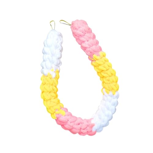 FewNvWa Kletterseil für Kleine Haustiere, Spielzeug für Zuckergleiter Und Vögel, Rosa Weiß Gelb von FewNvWa