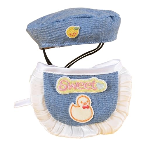 FewNvWa Kostüm Set für Katze, Cowboyhut mit Schal für Kleine Tiere, Style D von FewNvWa