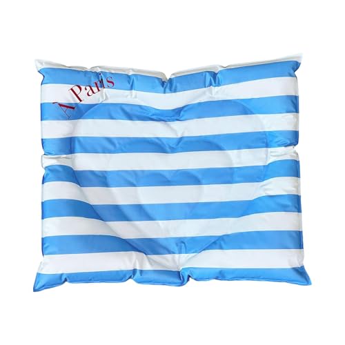 FewNvWa Kühlmatte Als Haustierkühlmatte Und Bettunterlage Bequemes Hundebett Und Zwingerkissen mit Offenem Design Aus PVC für Kleine Haustiere Und auf Reisen, Blau Weiß Gestreift FewNvWa Kühlmatte Als Haustierkühlmatte Und Bettunterlage Bequemes Hundebett Und Zwingerkissen mit Offenem Design Aus PVC für Kleine Haustiere Und auf Reisen, Blau Weiß Gestreift von FewNvWa