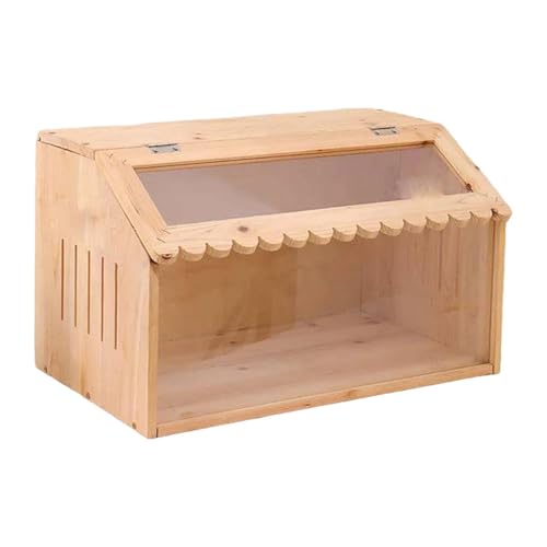 FewNvWa Kükenbrutkasten Hühnerstall Lebensraum für Kleine Tiere Holz Käfig für Wachteln Hamster Enten, 50x30x30cm von FewNvWa