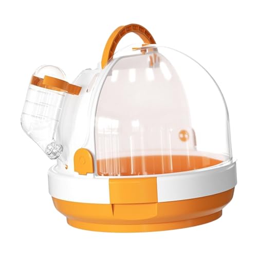 FewNvWa Papageien Transportkäfig, Tragetasche für Kleintiere, Hamsterträger für Vögel Und Kleine Tiere, Orange von FewNvWa
