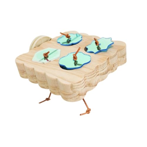 FewNvWa Papageienfutterstation mit Spielzeug für Vögel, Quadrat von FewNvWa