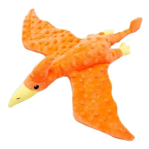FewNvWa Quietschendes Plüschhundspielzeug gefülltes Tierspielzeug Cartoon Dragon Plüschspielzeug für kleine große große Hunde, Orange FewNvWa Quietschendes Plüschhundspielzeug gefülltes Tierspielzeug Cartoon Dragon Plüschspielzeug für kleine große große Hunde, Orange von FewNvWa
