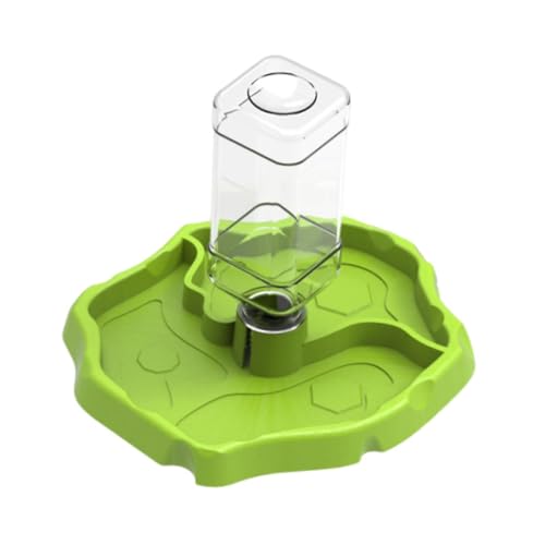 FewNvWa Reptilien Futterstation, Futternapf Und Wasserspender für Frösche Und Eidechsen, Grasgrün von FewNvWa