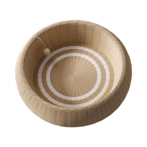 FewNvWa SISAL Katzen KRATZPLATTFORM mit Spielzeugkugeln für Autositz, Runde 52 cm von FewNvWa