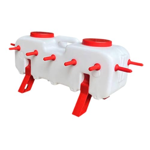 FewNvWa Schweinefütterer mit Ständerzubehör Und 14 Nippeln, Ferkelfütterungseimer mit Einem Fassungsvermögen von 10 L, Maße: 46 X 24 X 15 cm FewNvWa Schweinefütterer mit Ständerzubehör Und 14 Nippeln, Ferkelfütterungseimer mit Einem Fassungsvermögen von 10 L, Maße: 46 X 24 X 15 cm von FewNvWa