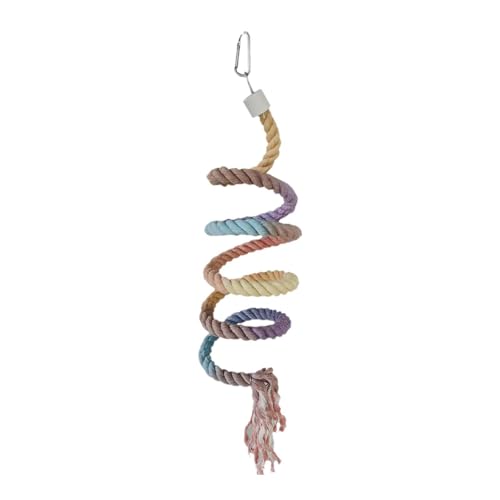 FewNvWa Vogel Baumwollspiral Kletterseil für Papageien Und Kleine Vögel, Gradient von FewNvWa