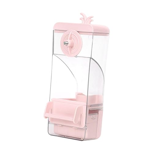 FewNvWa Vogelkäfig Futterstation für Papageien Und Sittiche mit Futterbehälter, Rosa von FewNvWa