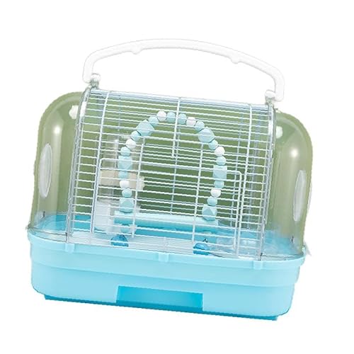 FewNvWa Vogelkäfig für Reisen, Papageienkäfig mit Wasserbehälter, Transportkäfig für Vögel, Blau von FewNvWa