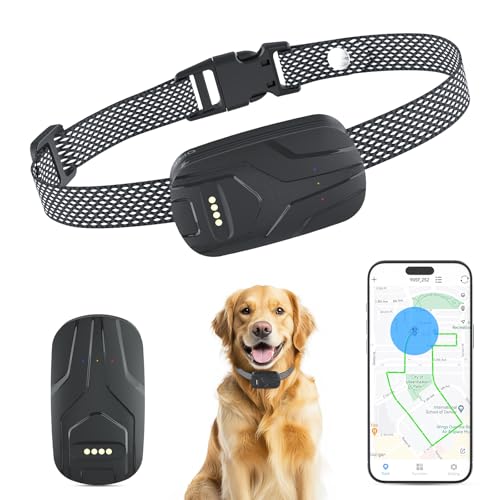 Feycig GPS-Tracker für Katzen und Hunde – Mini-GPS-Hund mit Hundehalsband (mit SIM-Karte), GPS + WLAN + LBS, Echtzeit-Standortverfolgung, mehrere intelligente Benachrichtigungen, historische von Feycig