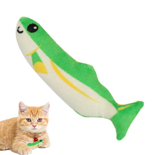 Feziwurs Katzenfisch-Spielzeug – Interaktives Spielzeug für tropische Fische und Kätzchen, komfortabel, bezaubernd, Anti-Bissschutz, kreatives stabiles Katzenspielzeug mit Plüsch-Katzenminze, hilft von Feziwurs