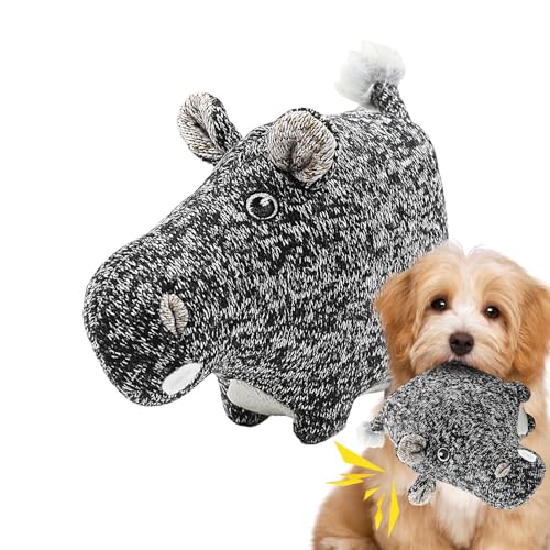 Feziwurs Quietschspielzeug für Hunde, Haustier-Plüschspielzeug mit Geräusch | Niedliches gestricktes Kauspielzeug für Hunde - Anregendes Hundespielzeug gegen Langeweile und anregend für kleine von Feziwurs