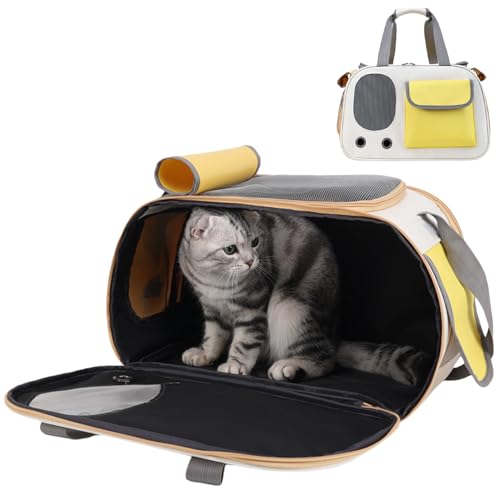 Feziwurs Transporttasche für Hunde, Tragetasche für Haustiere, tragbare Haustiertasche für kleine Katzen, faltbare Transporttasche für Haustiere, von Feziwurs