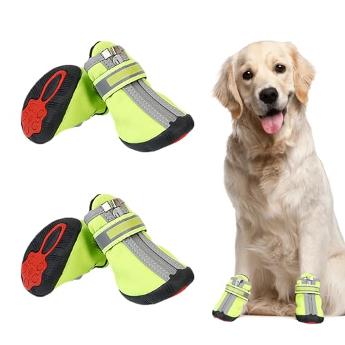Socken für kleine Hunde, wasserdichte Schuhe für Hunde, Winterstiefel, verstellbar, zum Schutz der Hundepfoten – rutschfeste wasserdichte Hausschuhe für Holzböden Feziwurs von Feziwurs