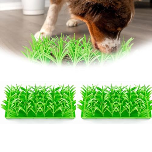 Silikon-Grasmatte für Katzen, grünes Gras, Silikon, Slow Food-Matte, Silikon-Grasfütterungsmatte für Katzen, Katzengrasmatte für Innenkatzen, Silikon, Grasschnüffelmatte für Katzen, 2 Stück Silikon-Grasmatte für Katzen, grünes Gras, Silikon, Slow Food-Matte, Silikon-Grasfütterungsmatte für Katzen, Katzengrasmatte für Innenkatzen, Silikon, Grasschnüffelmatte für Katzen, 2 Stück von Fgbetcv