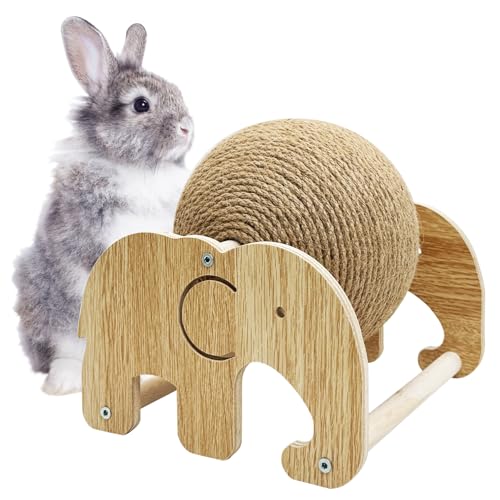 Fhiny Kaninchen Kratzspielzeug, Natürlicher Sisal Kaninchen Kratzball Niedlich Sisal Seil Bunny Claw Scratcher Rotierender Ball Interaktives Spielzeug Nagelkratzbaum für Indoor Haustiere Kätzchen Fhiny Kaninchen Kratzspielzeug, Natürlicher Sisal Kaninchen Kratzball Niedlich Sisal Seil Bunny Claw Scratcher Rotierender Ball Interaktives Spielzeug Nagelkratzbaum für Indoor Haustiere Kätzchen von Fhiny