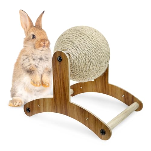 Fhiny Kaninchenkratzspielzeug, natürlicher Sisal Kaninchen Kratzball Bunny Claw Scratcher Interaktives Spielzeug Nagelkratzbaum für Indoor Haustiere Kätzchen Frettchen Kleintiere Fhiny Kaninchenkratzspielzeug, natürlicher Sisal Kaninchen Kratzball Bunny Claw Scratcher Interaktives Spielzeug Nagelkratzbaum für Indoor Haustiere Kätzchen Frettchen Kleintiere von Fhiny