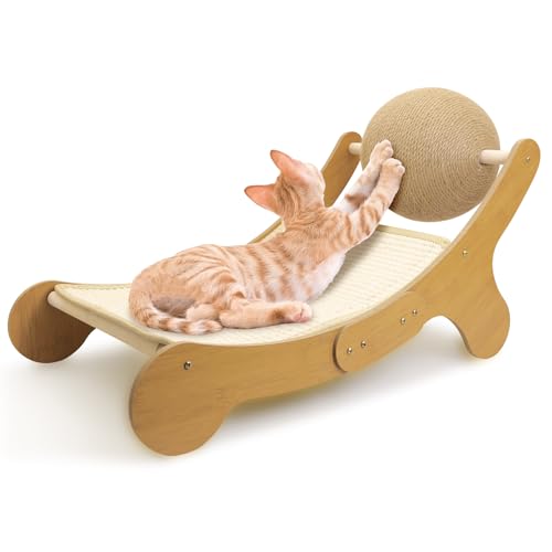 Fhiny Katzenkratzmatte Sisalpad mit Natursisalball, 2 in 1 Hängematte Bett für Indoor Katzen und Kätzchen Strandkorb Nagelkratzbaum Fhiny Katzenkratzmatte Sisalpad mit Natursisalball, 2 in 1 Hängematte Bett für Indoor Katzen und Kätzchen Strandkorb Nagelkratzbaum von Fhiny