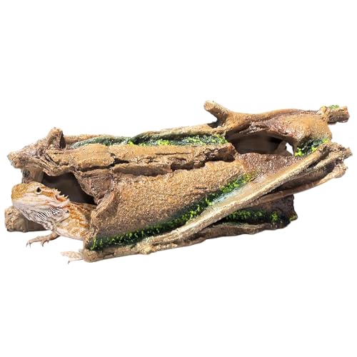 Fhiny Reptilienhäute und Höhlen aus Harz, hohl, Baumstamm für Terrarium, Eidechse, Versteck für Aquarium, Fisch, Gecko, Aquarium, Zubehör für Eidechsen, Chamäleons, Bartagamen, Einsiedlerkrebse Fhiny Reptilienhäute und Höhlen aus Harz, hohl, Baumstamm für Terrarium, Eidechse, Versteck für Aquarium, Fisch, Gecko, Aquarium, Zubehör für Eidechsen, Chamäleons, Bartagamen, Einsiedlerkrebse von Fhiny