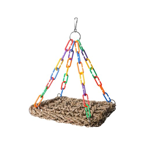 Fhkpsqkcn Haltbarkeit Gras Vogel Hängematte Vogel Seil Netz Gewebte Papageien Plattform Bird Spielzeug Für Haustierbesitzer Von Sittichen von Fhkpsqkcn