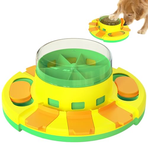 Fhlprte Hundespielzeug,Interaktives-Hundespielzeug,10.24 * 10.24 * 4.25 in,Hundepuzzle Spielzeug,Langsames Futternapf-Spielzeug,Leckerli Spender,für Hunde Kleine/mittlere/große Hunde (Grün) von Fhlprte