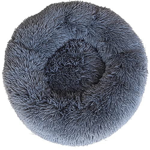 Fhodigogo Hundebett rund Hundekissen hundekissen Katzenbett katzenkissen hundebett kleine Hunde Donut Hundebett Kleine Hunde Bett Katzendecke Hundedeck (60cm) für Within 10KG Katze oder Hund von Fhodigogo