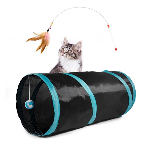 Katzen Tunnel Katzenkratztunnel Spieltunnel für Katzen Katzen Spielzeug Tunnel Foldable Cat Tunnel Katzen Versteck mit Tunnel Katzen Tunnel Katzenkratztunnel Spieltunnel für Katzen Katzen Spielzeug Tunnel Foldable Cat Tunnel Katzen Versteck mit Tunnel von Fhodigogo