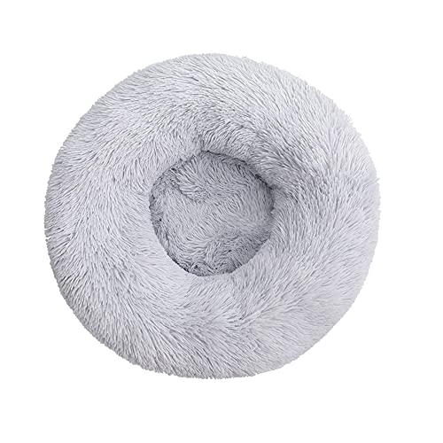 Fhodigogo Hundebett Katzenbett Waschbar Donut Hundebett Weiches Plüsch Rundes Hundesofa mit Wasserfeste Unterseite Katzenbett (38CM) von Fhodigogo